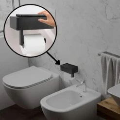 Toiletrolhouder - Plankje & Bakje - Planchet Opbergruimte - WC Rolhouder - Zelfklevend Of Borend - RVS - Waterbestendig - Rheme -Badkamer Product Winkel 1200x1200 39