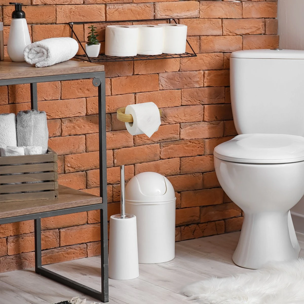 Relaxdays Toiletrolhouder Bamboe - Wc Rolhouder Zonder Boren - Closetrolhouder Muur Modern 4 Relaxdays Toiletrolhouder Bamboe - Wc Rolhouder Zonder Boren - Closetrolhouder Muur Modern - Afbeelding 2