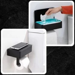 Toiletrolhouder - Plankje & Bakje - Planchet Opbergruimte - WC Rolhouder - Zelfklevend Of Borend - RVS - Waterbestendig - Rheme -Badkamer Product Winkel 1200x1200 42