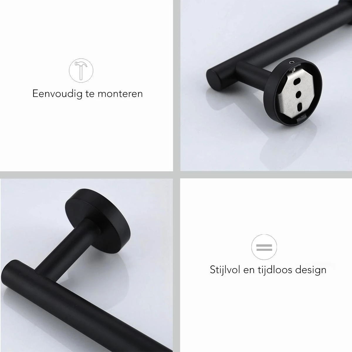 Merkloos Toiletrolhouder Zwart - Wc Rolhouder - Zwart - Toilet Rolhouder - Badkamer Accessoires - Toiletrolhouders 7 Merkloos Toiletrolhouder Zwart - Wc Rolhouder - Zwart - Toilet Rolhouder - Badkamer Accessoires - Toiletrolhouders - Afbeelding 5