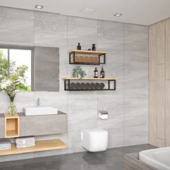 SaniDreams Carbon Handdoekenrek L Zwart - Staal - 90x25x20cm -Badkamer Product Winkel 1200x1200 461