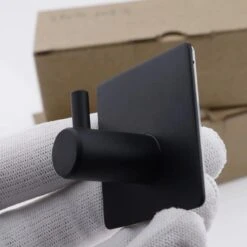 Trendfield Handdoekhaakjes Zelfklevend Zwart - 2 Vierkante Zwarte Handdoek Haakjes - Handdoekhaak - Zwart -Badkamer Product Winkel 1200x1200 494