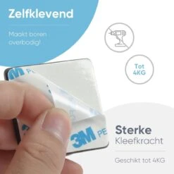 Trendfield Handdoekhaakjes Zelfklevend Zwart - 2 Vierkante Zwarte Handdoek Haakjes - Handdoekhaak - Zwart -Badkamer Product Winkel 1200x1200 496