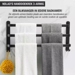 Nolad® Handdoekrek 3-armig - Handdoekhouder - Handdoekenrek - Zwart 13 Nolad® Handdoekrek 3-armig - Handdoekhouder - Handdoekenrek - Zwart -Badkamer Product Winkel 1200x1200 517