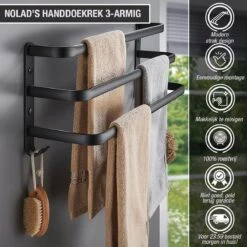 Nolad® Handdoekrek 3-armig - Handdoekhouder - Handdoekenrek - Zwart 15 Nolad® Handdoekrek 3-armig - Handdoekhouder - Handdoekenrek - Zwart -Badkamer Product Winkel 1200x1200 519