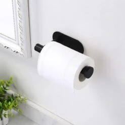 Toiletrolhouder Inclusief Handdoekhaak - Zonder Boren - Zelfklevend - Zwart - Staand -Badkamer Product Winkel 1200x1200 54