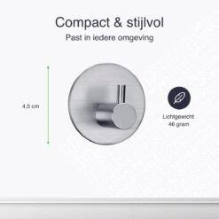 4x Handdoekhaakjes (Zelfklevend) Van RVS Zilver – Zelfklevende Haakjes – Wandhaak – Handdoekhouder – Ophanghaken Voor Keuken Of Badkamer (Accessoires) -Badkamer Product Winkel 1200x1200 550