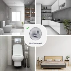 4x Handdoekhaakjes (Zelfklevend) Van RVS Zilver – Zelfklevende Haakjes – Wandhaak – Handdoekhouder – Ophanghaken Voor Keuken Of Badkamer (Accessoires) -Badkamer Product Winkel 1200x1200 553
