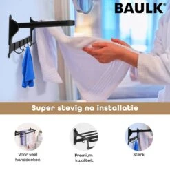 Baulk® - Droogrek – Handdoekrek – Droogrek Hangend – Inklapbaar - Badkamer – RVS – Zwart – Modern – Dutch Design -Badkamer Product Winkel 1200x1200 579