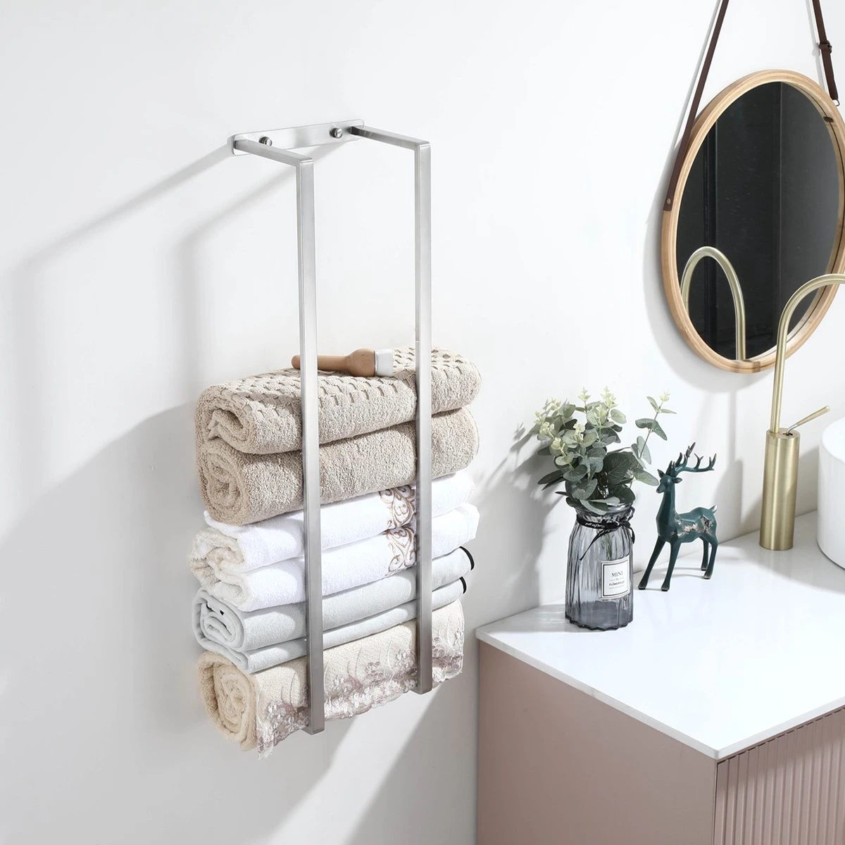 VDN Stainless Handdoekrek - Handdoekrek Badkamer - RVS - Handdoekenrek - Handdoekhouder 4 VDN Stainless Handdoekrek - Handdoekrek Badkamer - RVS - Handdoekenrek - Handdoekhouder - Afbeelding 2