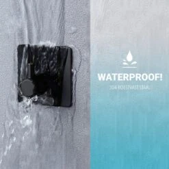 Qitch & Quisine Handdoekhaakjes - Set Van 3 Zwarte Haakjes - Zelfklevend - Waterbestendig - RVS -Badkamer Product Winkel 1200x1200 670