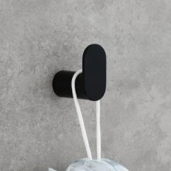 Handdoekhaakjes Zwart - Boren - 2x Wandhaakjes - Handdoekhouder Badkamer -Badkamer Product Winkel 1200x1200 686