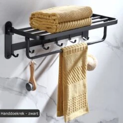 Handdoekrek – Handdoekenrek Badkamer – Badkamerrek – Doucherek – Handdoekhouder – Handdoekrek Badkamer – 60cm – Zwart 14 Handdoekrek – Handdoekenrek Badkamer – Badkamerrek – Doucherek – Handdoekhouder – Handdoekrek Badkamer – 60cm – Zwart -Badkamer Product Winkel 1200x1200 711
