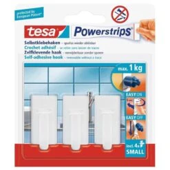 Tesa Powerstrips Haken Small - Wit - 3 Stuks