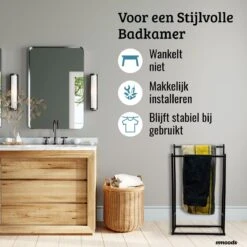 Mmoods XL Handdoekrek 2 Baren Badkamer Zwart - 25 X 50 X 86 Cm - Handdoekenrek Staand Keuken - Handdoekhouder Vrijstaand 2 Dragers 14 Mmoods XL Handdoekrek 2 Baren Badkamer Zwart - 25 X 50 X 86 Cm - Handdoekenrek Staand Keuken - Handdoekhouder Vrijstaand 2 Dragers -Badkamer Product Winkel 1200x1200 721
