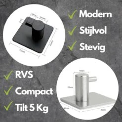 Merkloos Handdoekhaak Set Van 4 Stuks Zonder Boren RVS Zwart Vierkant Zelfklevend Badjas Theedoek Hanger Keuken Badkamer Handdoek Haakjes 21 Merkloos Handdoekhaak Set Van 4 Stuks Zonder Boren RVS Zwart Vierkant Zelfklevend Badjas Theedoek Hanger Keuken Badkamer Handdoek Haakjes -Badkamer Product Winkel 1200x1200 723