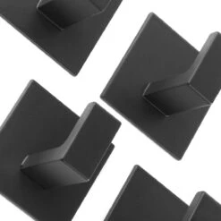 Stål Handdoekhaakjes Zelfklevend Zwart - Vierkant - 4 Stuks -Badkamer Product Winkel 1200x1200 735