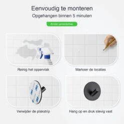 EAVY Handdoekhaakjes Zelfklevend - Set Van 4 Handdoek Haakjes - Wandhaak - Handdoekhouder -Badkamer Product Winkel 1200x1200 780