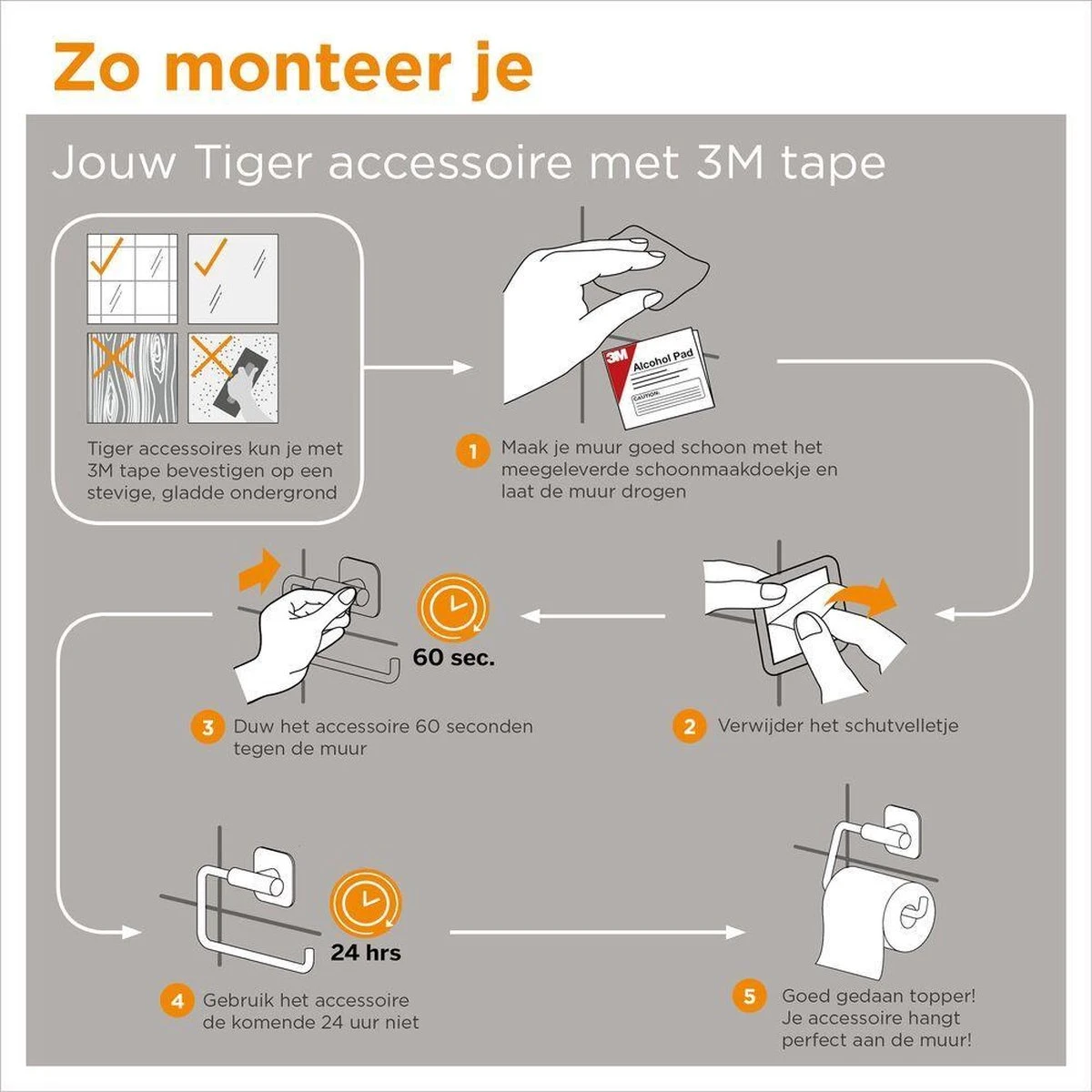 Tiger Tune - Handdoekhaak - Zwart Metaal Geborsteld / Zwart 5 Tiger Tune - Handdoekhaak - Zwart Metaal Geborsteld / Zwart - Afbeelding 3