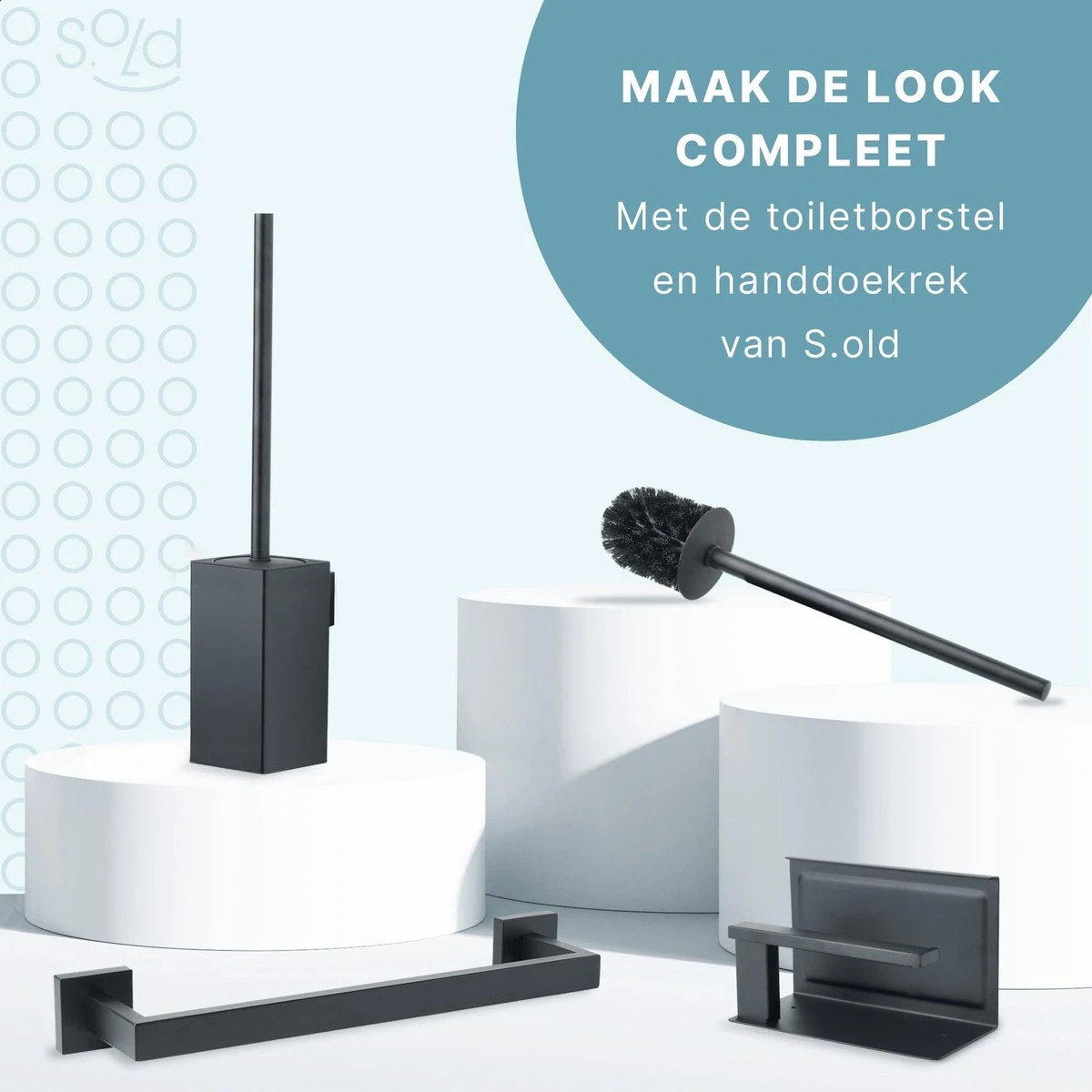 Toiletrolhouder Met Planchet - WC Rolhouder - Badkameraccessoires - Mat Zwart - 18,5x11 Cm 9 Toiletrolhouder Met Planchet - WC Rolhouder - Badkameraccessoires - Mat Zwart - 18,5x11 Cm - Afbeelding 7