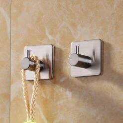 Handdoekhaak Set Zonder Boren RVS Vierkant Zelfklevend - Badjas - Theedoek Hanger - Keuken - Badkamer - Handdoek Haakjes -Badkamer Product Winkel 1200x1200 822