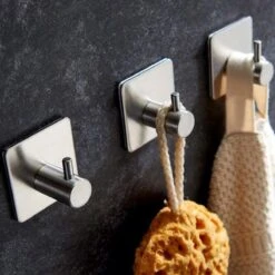 Handdoekhaak Set Zonder Boren RVS Vierkant Zelfklevend - Badjas - Theedoek Hanger - Keuken - Badkamer - Handdoek Haakjes -Badkamer Product Winkel 1200x1200 823