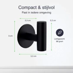 EAVY 2 Stuks Zelfklevende Handdoekhaakjes - Handdoekhouders - Plakhaakjes - Zwart 12 EAVY 2 Stuks Zelfklevende Handdoekhaakjes - Handdoekhouders - Plakhaakjes - Zwart -Badkamer Product Winkel 1200x1200 828