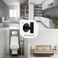 EAVY 2 Stuks Zelfklevende Handdoekhaakjes - Handdoekhouders - Plakhaakjes - Zwart 16 EAVY 2 Stuks Zelfklevende Handdoekhaakjes - Handdoekhouders - Plakhaakjes - Zwart -Badkamer Product Winkel 1200x1200 832