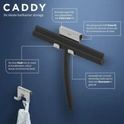 Tiger Caddy - Douchehaak - Glaspaneel Dikte 6-8 Mm - 3,5 X 7 X 5 Cm - Chroom -Badkamer Product Winkel 1200x1200 870