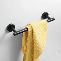 Design Handdoekhouder - Handdoekrek Voor Toilet En Badkamer - RVS Mat Zwart - 30 Cm -Badkamer Product Winkel 1200x1200 885