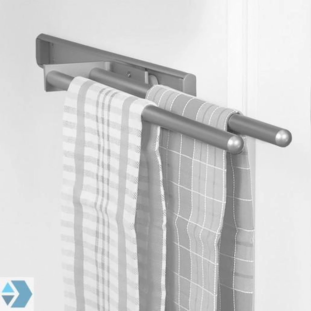 Eleganca Handdoekrek – Handdoekhouder Keuken – Handdoekstang – Ideaal Voor In Keukenkastjes – 44cm Uittrekbaar – 2 Armen – Handdoekrek Badkamer – Inclusief Bevestigingsmateriaal – Hoge Kwaliteit Aluminium – Zilver 5 Eleganca Handdoekrek – Handdoekhouder Keuken – Handdoekstang – Ideaal Voor In Keukenkastjes – 44cm Uittrekbaar – 2 Armen – Handdoekrek Badkamer – Inclusief Bevestigingsmateriaal – Hoge Kwaliteit Aluminium – Zilver - Afbeelding 3