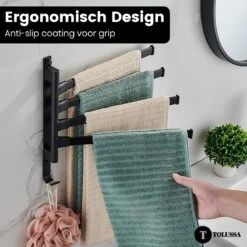 Tolussa Handdoekrek Badkamer Zwart - 30 CM - Handdoekhouder Zwart - Handdoekenrek Badkamer - Draaibaar 20 Tolussa Handdoekrek Badkamer Zwart - 30 CM - Handdoekhouder Zwart - Handdoekenrek Badkamer - Draaibaar -Badkamer Product Winkel 1200x1200 922