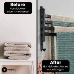 Tolussa Handdoekrek Badkamer Zwart - 30 CM - Handdoekhouder Zwart - Handdoekenrek Badkamer - Draaibaar 22 Tolussa Handdoekrek Badkamer Zwart - 30 CM - Handdoekhouder Zwart - Handdoekenrek Badkamer - Draaibaar -Badkamer Product Winkel 1200x1200 924