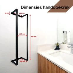 Liviner Stainless Handdoekrek - Handdoekrek Badkamer - Zwart - Handdoekenrek - Handdoekhouder - RVS -Badkamer Product Winkel 1200x1200 932