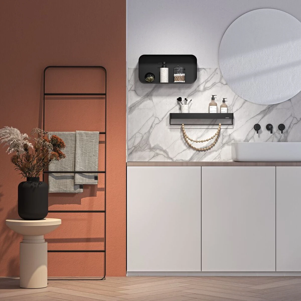 Sealskin Brix - Handdoekladder Vrijstaand - Zwart 7 Sealskin Brix - Handdoekladder Vrijstaand - Zwart - Afbeelding 5