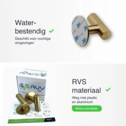 EAVY 2 Stuks Zelfklevende Handdoekhaakjes - Handdoekhouders - Plakhaakjes - Goud -Badkamer Product Winkel 1200x1200 956