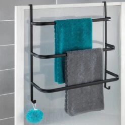 WENKO Handdoekhouder Irpinia 78x55cm Staal Zwart - Handdoekrek - Handdoekenrek Badkamer -Badkamer Product Winkel 1200x1200 983