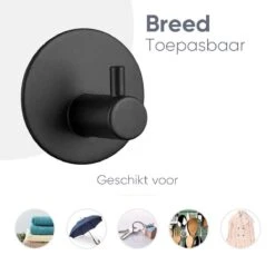 Trendfield Handdoekhaakjes Zelfklevend Rond - 2 Zwarte Handdoek Haakjes - Ronde Handdoekhaak - Zwart 11 Trendfield Handdoekhaakjes Zelfklevend Rond - 2 Zwarte Handdoek Haakjes - Ronde Handdoekhaak - Zwart -Badkamer Product Winkel 1200x1200 990