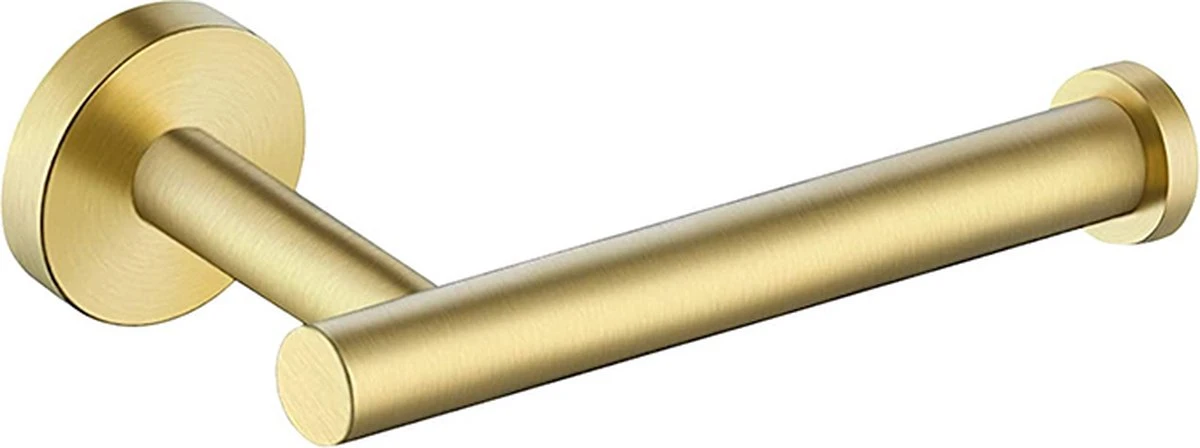 Toiletrol Houder Goud - WC Rol Houder Messing - Inclusief Montageset