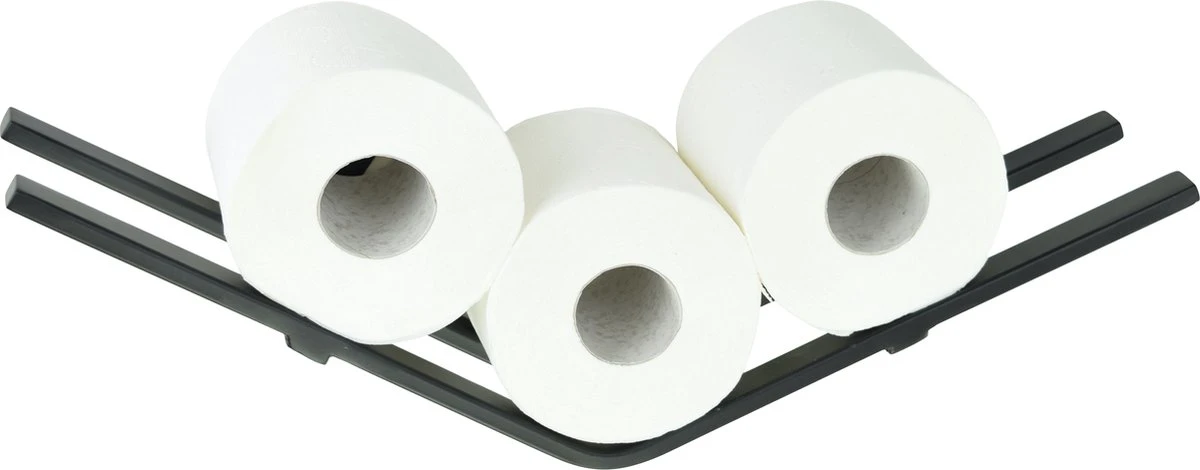 LOFT42 Jef Reserverolhouder - Zwart Metaal - 51x10x13 5 LOFT42 Jef Reserverolhouder - Zwart Metaal - 51x10x13 - Afbeelding 3