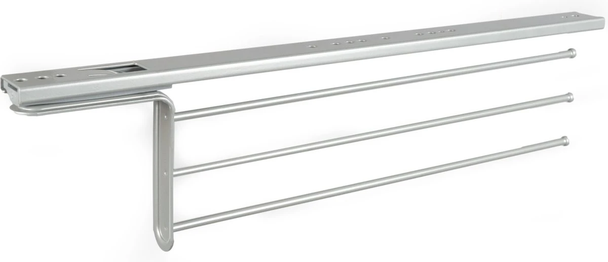 Eleganca Handdoekrek – Handdoekhouder – Handoekstang – Ideaal Voor In Keukenkastjes – Uittrekbaar – 39cm Tot 50cm – 3 Armen – Handdoekrek Badkamer – Inclusief Bevestigingsmateriaal – Handdoekhouder Keuken – Zilver 6 Eleganca Handdoekrek – Handdoekhouder – Handoekstang – Ideaal Voor In Keukenkastjes – Uittrekbaar – 39cm Tot 50cm – 3 Armen – Handdoekrek Badkamer – Inclusief Bevestigingsmateriaal – Handdoekhouder Keuken – Zilver - Afbeelding 4