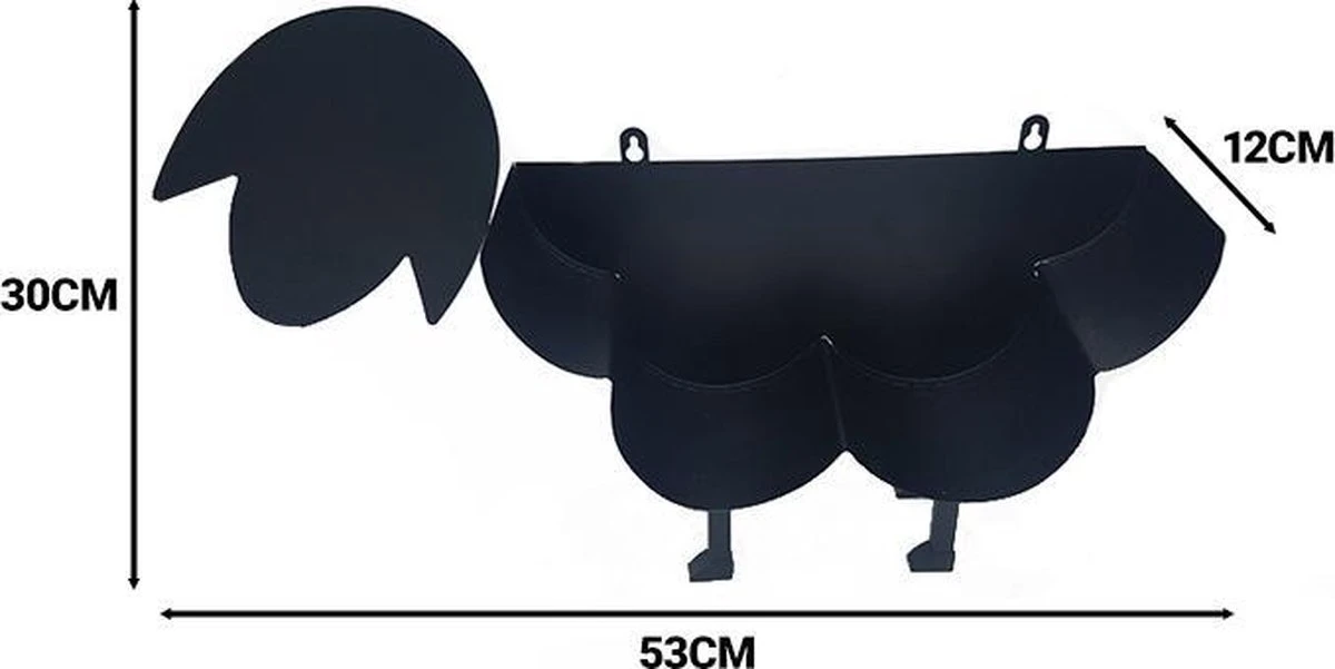 Merkloos Waal© Zwart Schaap Toiletrolhouder - Mat Zwart -Wc Rolhouder - Reserve Rolhouder - Toiletpapier - Vrij Staand - Muur Bevestiging 5 Merkloos Waal© Zwart Schaap Toiletrolhouder - Mat Zwart -Wc Rolhouder - Reserve Rolhouder - Toiletpapier - Vrij Staand - Muur Bevestiging - Afbeelding 3