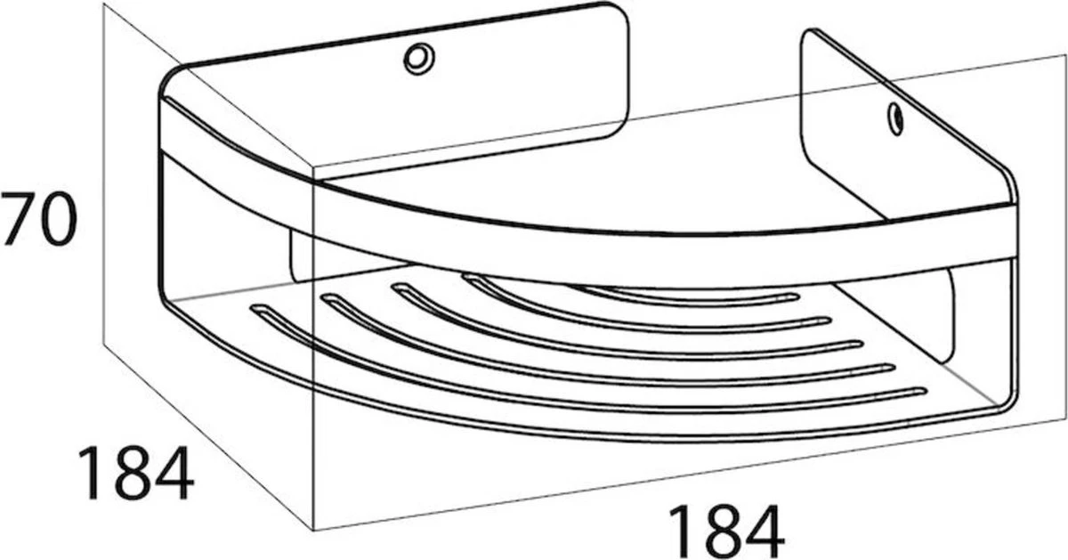 Tiger Caddy - Douchemand Hoek 18,4 Cm - Zwart 11 Tiger Caddy - Douchemand Hoek 18,4 Cm - Zwart - Afbeelding 9