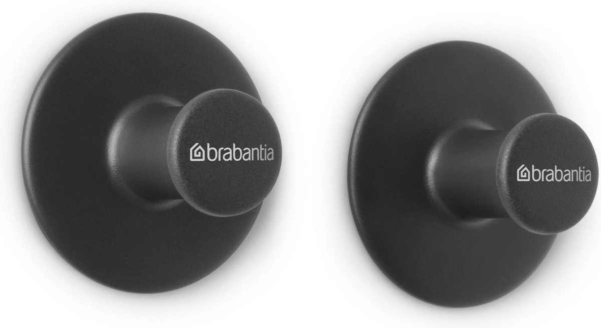 Brabantia ReNew Handdoekhaakjes - 2 Stuks - Dark Grey 5 Brabantia ReNew Handdoekhaakjes - 2 Stuks - Dark Grey - Afbeelding 3