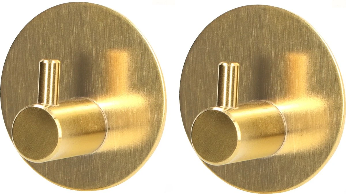 Trendfield Handdoekhaakjes Zelfklevend Goud - 2 Ronde Gouden Handdoek Haakjes - Handdoekhaak - Goud 3 Trendfield Handdoekhaakjes Zelfklevend Goud - 2 Ronde Gouden Handdoek Haakjes - Handdoekhaak - Goud
