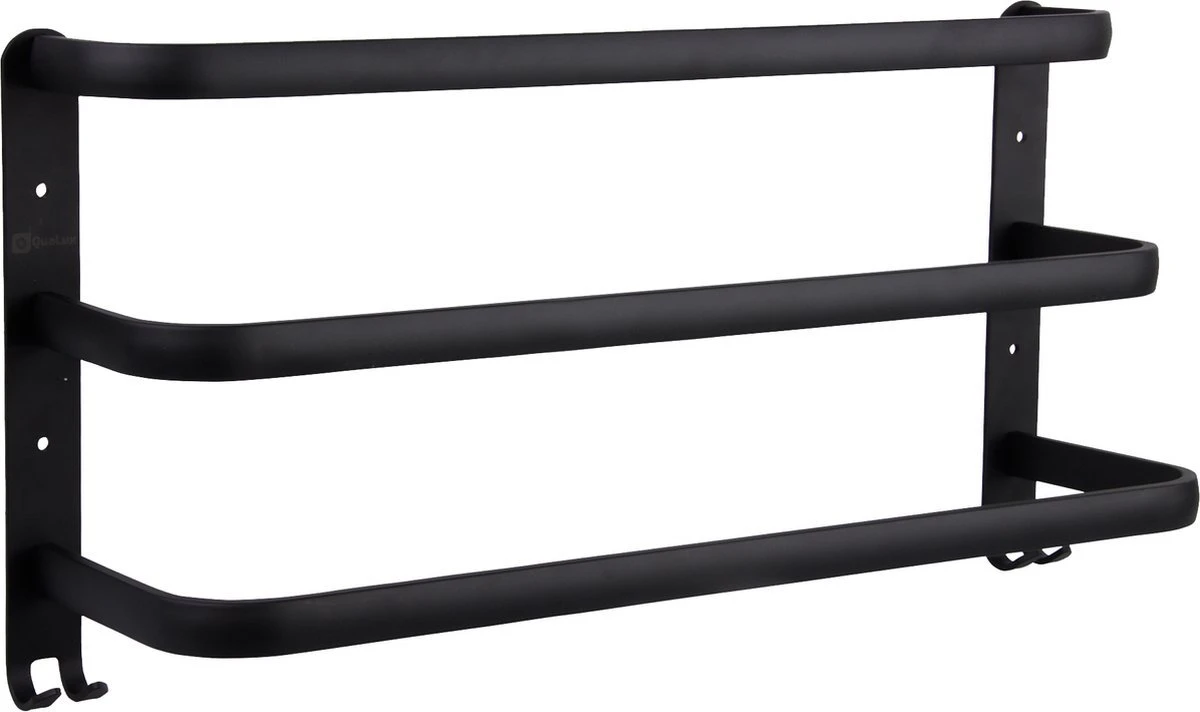 Qualux® Handdoekrek Inclusief Handdoek - 3 Stangen - Badkamer - Handdoekrek Zwart - Handdoekstang - Handdoekhouder - Handdoekenrek 3 Qualux® Handdoekrek Inclusief Handdoek - 3 Stangen - Badkamer - Handdoekrek Zwart - Handdoekstang - Handdoekhouder - Handdoekenrek
