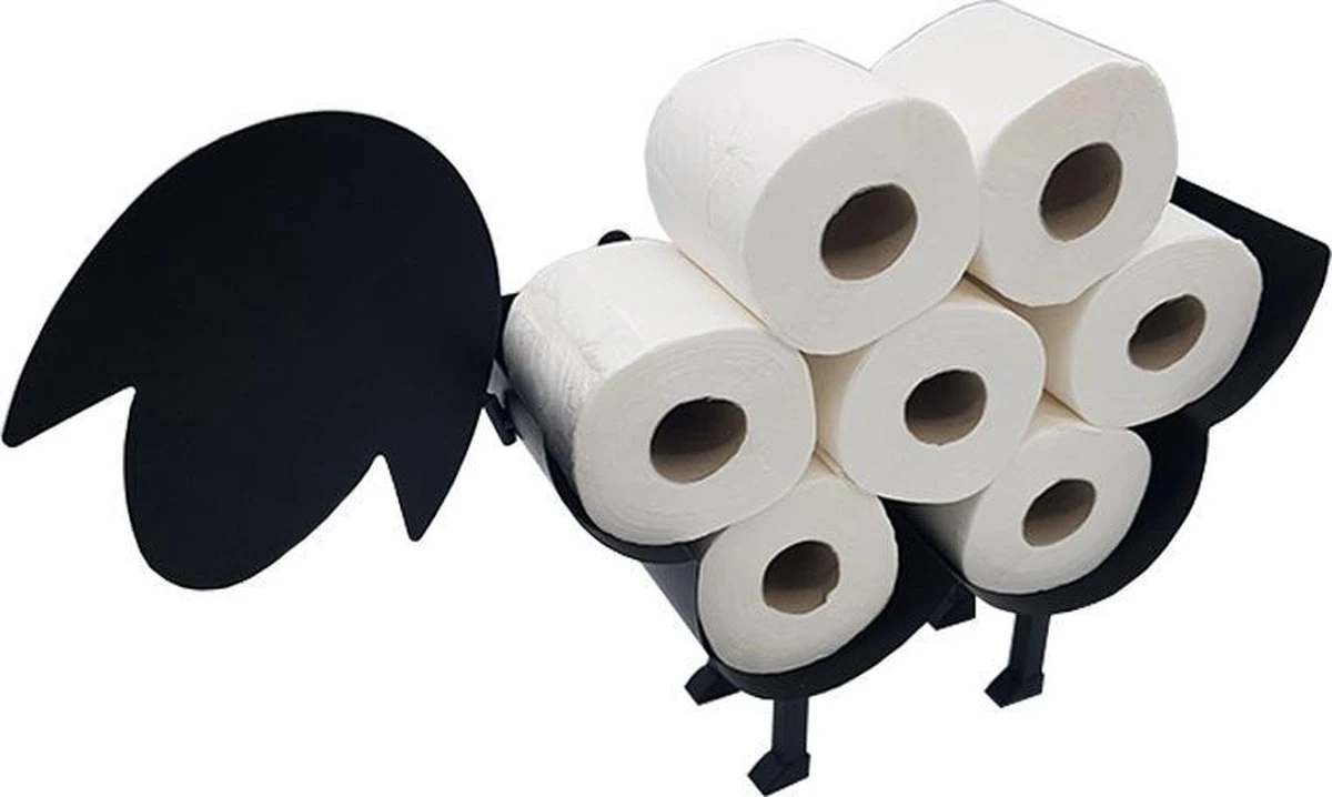 Merkloos Waal© Zwart Schaap Toiletrolhouder - Mat Zwart -Wc Rolhouder - Reserve Rolhouder - Toiletpapier - Vrij Staand - Muur Bevestiging 6 Merkloos Waal© Zwart Schaap Toiletrolhouder - Mat Zwart -Wc Rolhouder - Reserve Rolhouder - Toiletpapier - Vrij Staand - Muur Bevestiging - Afbeelding 4