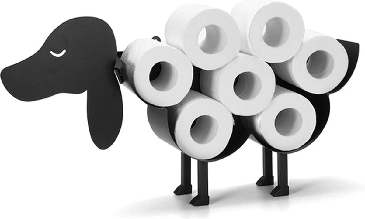 Sanics Reserverolhouder Vrijstaand - Hangend - Wandhouder - Hond - Zwart - Dier 4 Sanics Reserverolhouder Vrijstaand - Hangend - Wandhouder - Hond - Zwart - Dier - Afbeelding 2