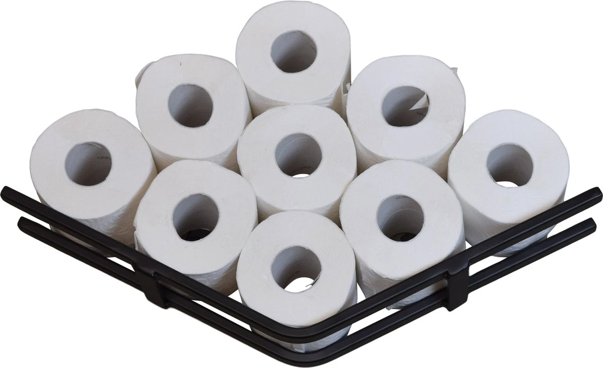 LOFT42 Jef Reserverolhouder - Zwart Metaal - 51x10x13 9 LOFT42 Jef Reserverolhouder - Zwart Metaal - 51x10x13 - Afbeelding 7