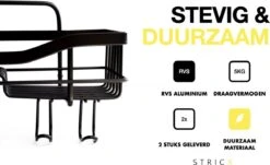 STRICX Doucherek 2 Laags Zwart - Zelfklevend Doucherek Inclusief 3 Ophanghaakjes - Doucherek Voor Badkamer / Keuken - Doucherek Met Plakstrip - Keukenrek Met Plakstrip - Badrek Douche - Kruidenrek Specerijen - Badkamerrek Douchemandje 21 STRICX Doucherek 2 Laags Zwart - Zelfklevend Doucherek Inclusief 3 Ophanghaakjes - Doucherek Voor Badkamer / Keuken - Doucherek Met Plakstrip - Keukenrek Met Plakstrip - Badrek Douche - Kruidenrek Specerijen - Badkamerrek Douchemandje -Badkamer Product Winkel 1200x735 2